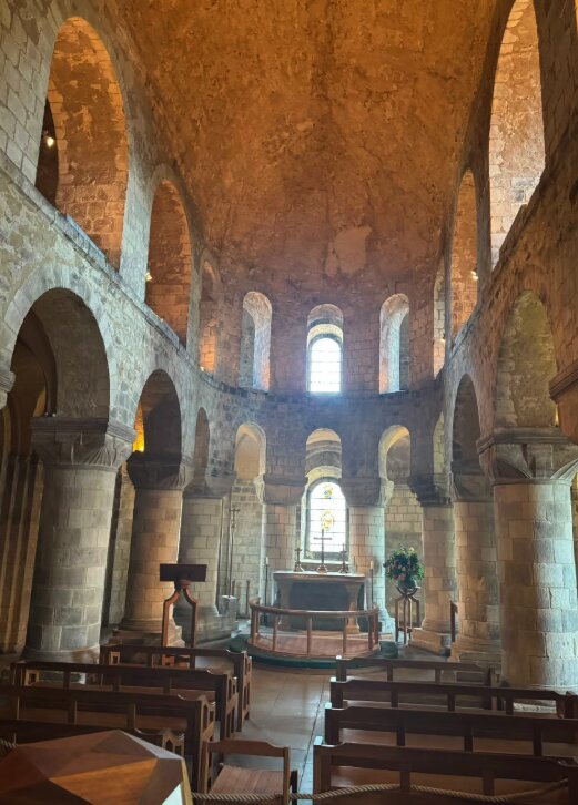 Inside the White Tower, where the Royal Armouries collection is displayed