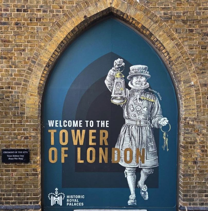 The visitor entrance to the Tower of London on Tower Hill